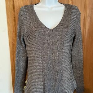 INC International Concepts Gray V-Neck Sweater